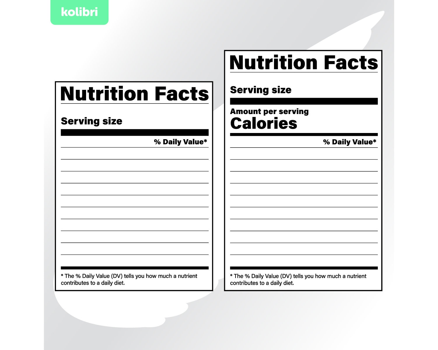 Nutrition facts cheap
