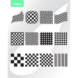 Patrón de cuadros SVG – Ajedrez sin costuras a cuadros SVG – Rally SVG – Rayas de carrera SVG – Patrón de bandera ondulada – EPS PNG, DXF, PDF, SVG para Cricut