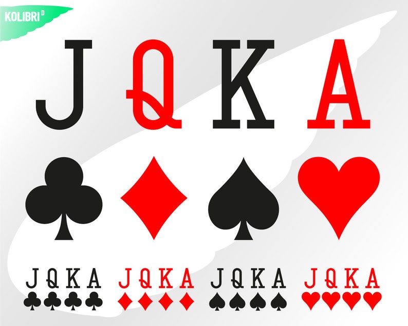 playing suits cards svg