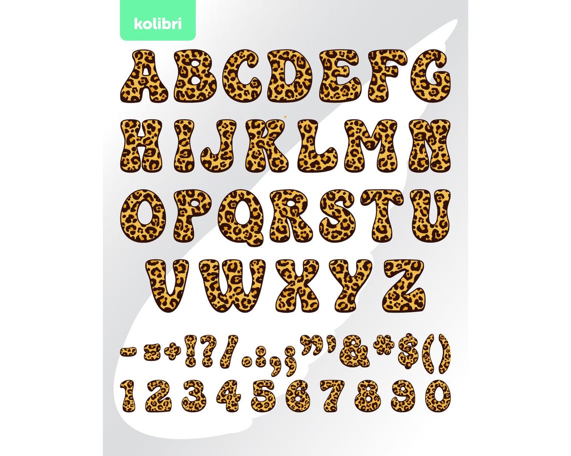 Pattern Letters Svg Groovy Leopard Letters Svg – Leopard Svg – Pattern Letters Svg ...
