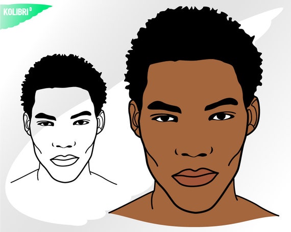 Black Man Svg Man Clipart Black Boy Svg Afro Hair Svg 