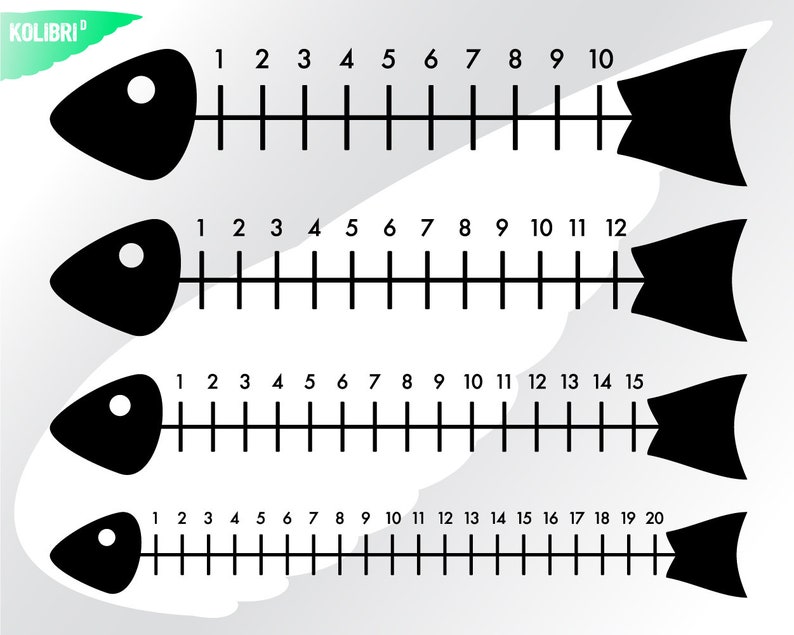 Fish Ruler Svg – Fish Ruler Clipart – Fish Svg – Fish Clipart – Fishing ...