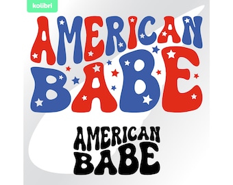 American babe svg – Babe clipart – US flag svg – American svg – Independence day svg – 4th July svg – eps, png, dxf, pdf, svg for cricut