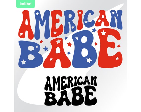 American babe svg – Babe clipart – US flag svg – American svg – Independence day svg – 4th July svg – eps, png, dxf, pdf, svg for cricut