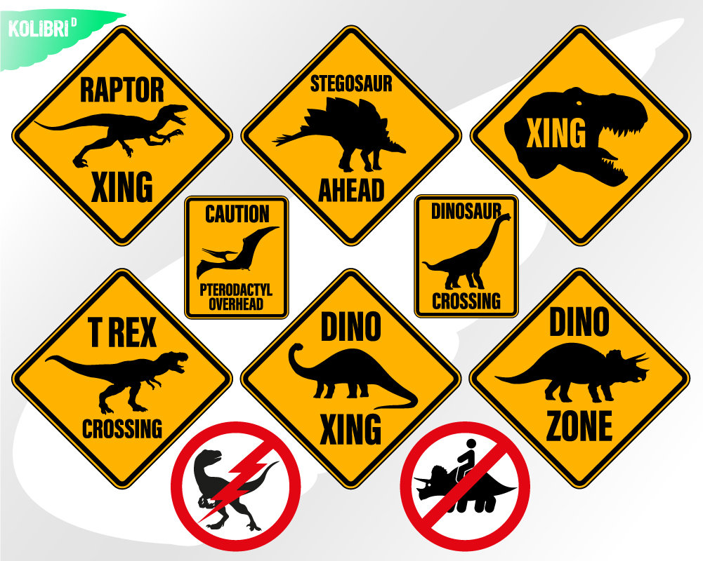 Caution dinosaur sign - Etsy España Caution dinosaur sign - Etsy España