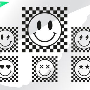 checkered smile svg