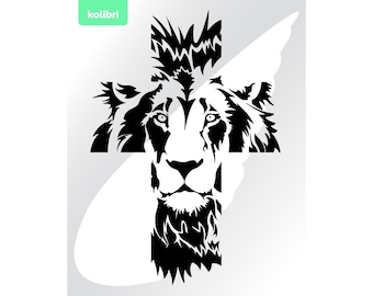 Lion of Judah svg – Judah clipart – Lion svg – Lion cross svg – Animal svg – Cat svg – Lion king svg – eps, png, dxf, pdf, svg for cricut