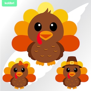 Turkije svg – Thanksgiving Day svg – schattige kalkoen clipart – baby kalkoen – kalkoen meisje svg – Thanksgiving svg – eps png dxf pdf, svg voor de cricut
