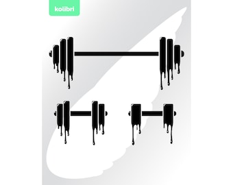 Barbell svg – Weight svg – Dripping svg – Barbell clipart – Sweat svg – Workout svg – Drop sport svg – eps, png, dxf, pdf, svg for cricut