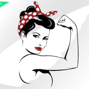 Rosie svg – Rosie the Riveter svg – Rosie clipart – Bandana svg – Rosie the Riveter clipart – Woman svg – eps, png, dxf, pdf, svg for cricut