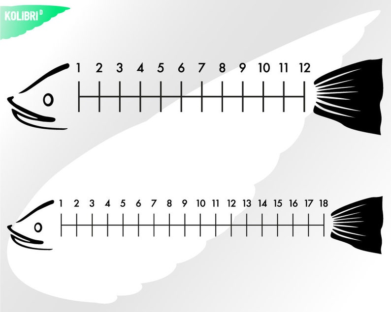 Download Fish ruler svg Fish ruler clipart Fish svg Fish clipart | Etsy