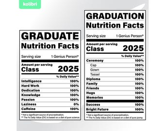 Svg de posgrado – Svg de clase 2025 – Svg de datos nutricionales – Svg de nutrición – Svg de graduación – Svg de posgrado – eps, png, dxf pdf, svg para cricut
