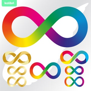 Autism svg – Infinity rainbow svg – Neurodiversity svg – Autism clipart – Infinity svg – Awareness svg – eps, png, dxf, pdf, svg for cricut