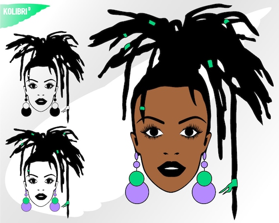 Download Black woman svg Girl svg Black woman clipart Dreadlocks | Etsy
