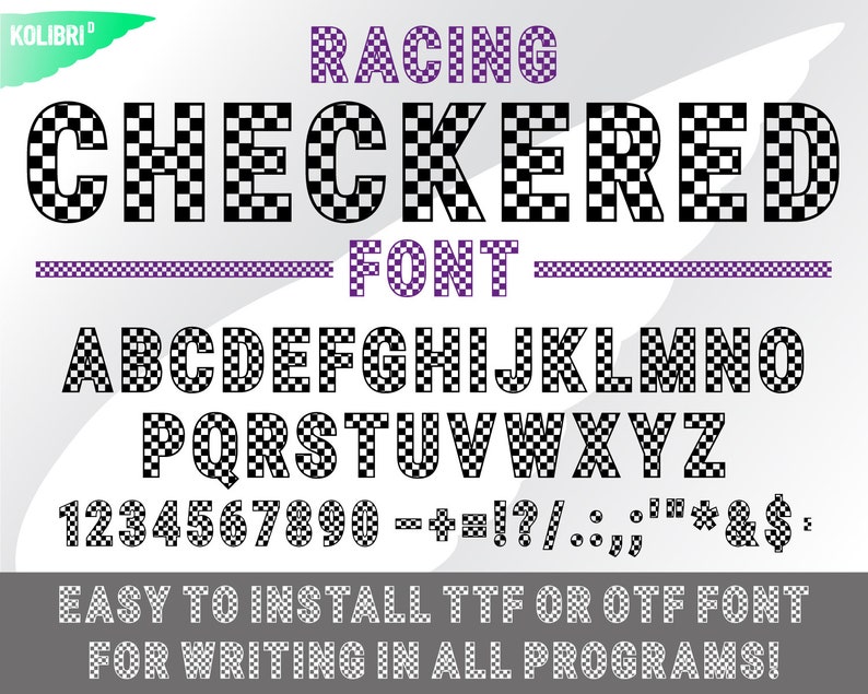 Checkered font
