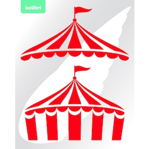 Circo SVG – Carnaval SVG – Carpa de circo SVG – Clipart de circo de festival – Cumpleaños de circo SVG – EPS, PNG, DXF, PDF, SVG para Cricut, Sublimar