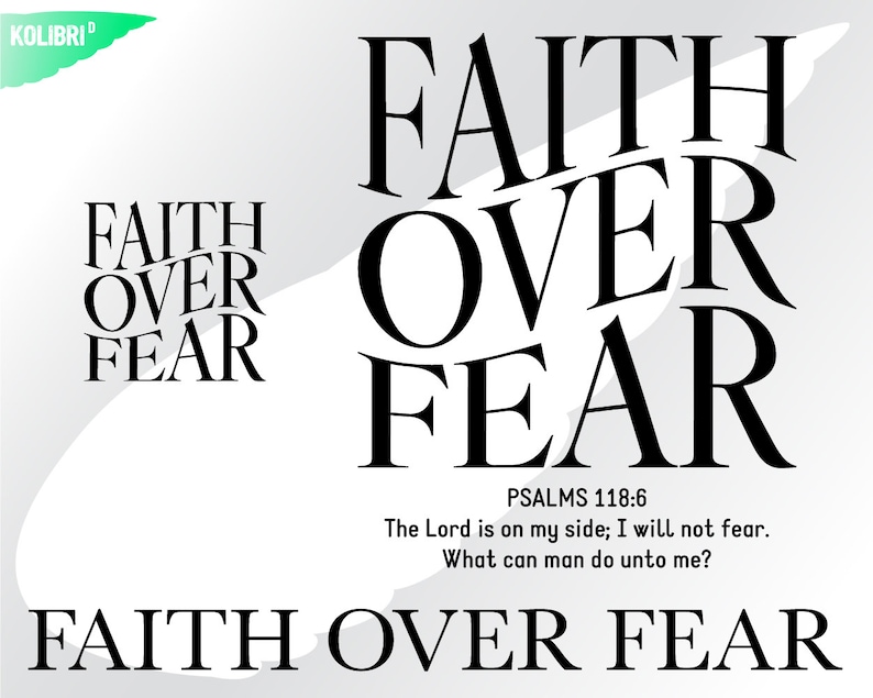 faith over fear svg