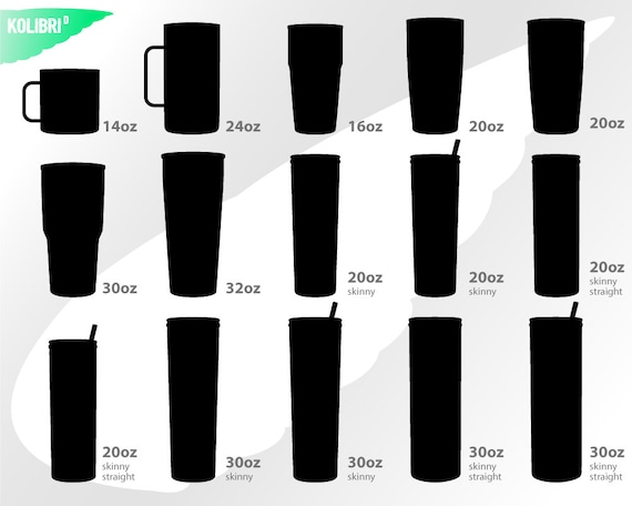 Tumbler Svg Tumbler Silhouette Tumbler Clipart Skinny  Etsy