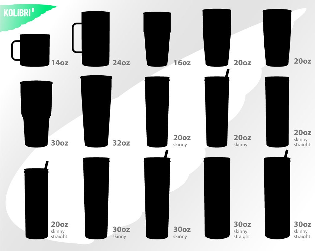 Tumbler svg Tumbler silhouette Tumbler clipart Skinny Etsy.