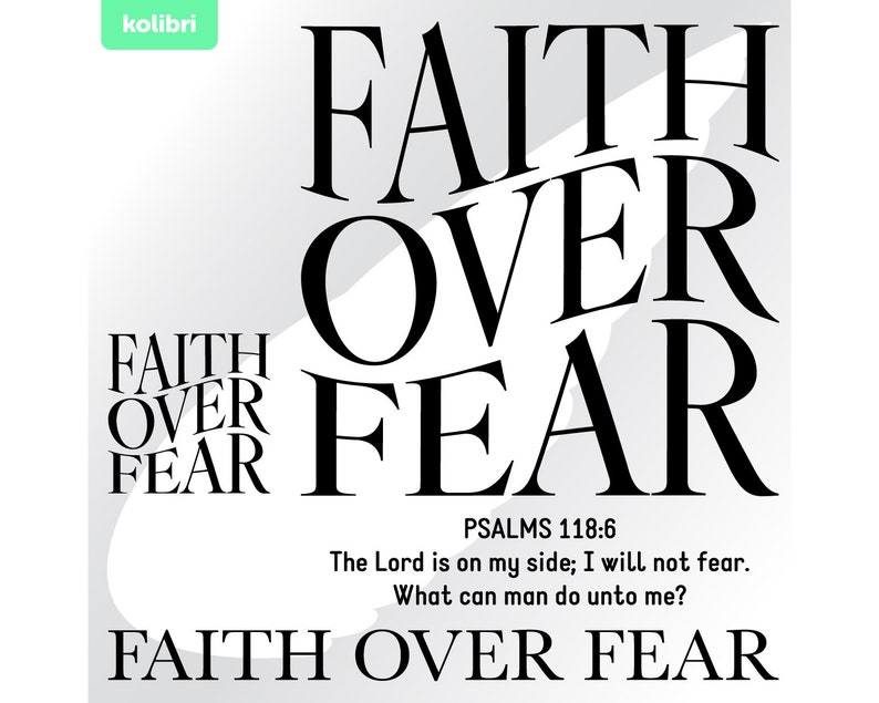 faith over fear svg