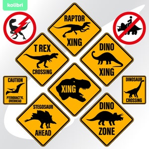 Dinosauro in formato SVG – Clipart dinosauro – Raptor Danger in formato SVG – Dinosauro che attraversa in formato SVG – Dino zone in formato SVG – T-rex in formato SVG – eps, png, dxf, pdf, SVG per cricut