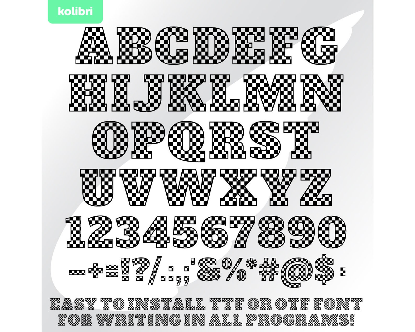Checkered 7.pdf Slab Checkered Font Svg – Checkered Svg – Racing Checker Svg – Skate ...