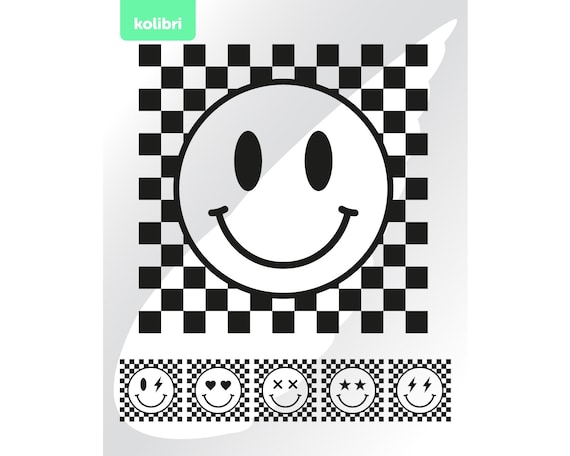 Checkered smile svg – Checkered pattern svg – Smile svg – Checker svg – Smile clipart – Happy smile png – eps, png, dxf, pdf, svg for cricut
