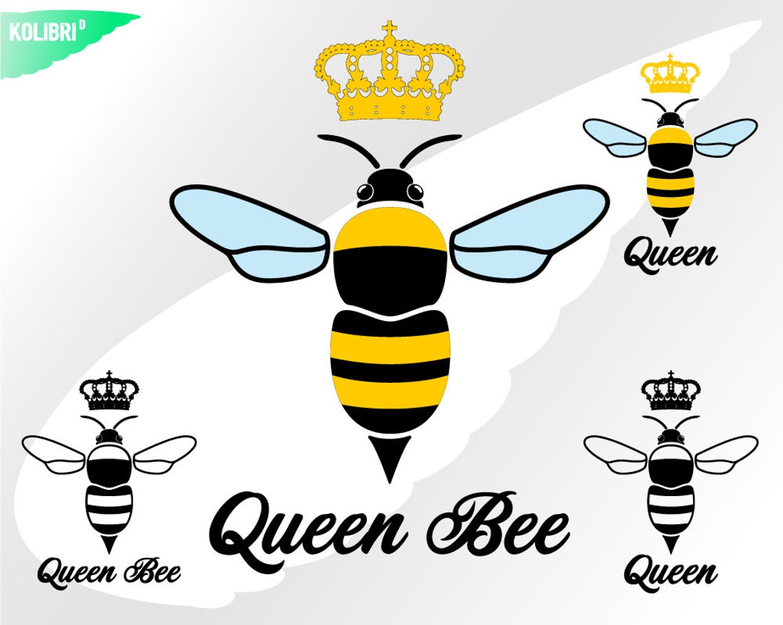 Queen Bee Svg Queen Bee Crown Svg Files Queen Bee Clipart Etsy Bee
