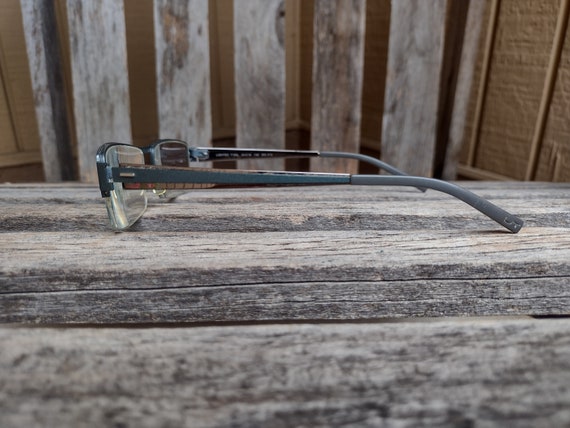 Morel Lightec Blueish Gray Metal Semi Rimless Eye… - image 3