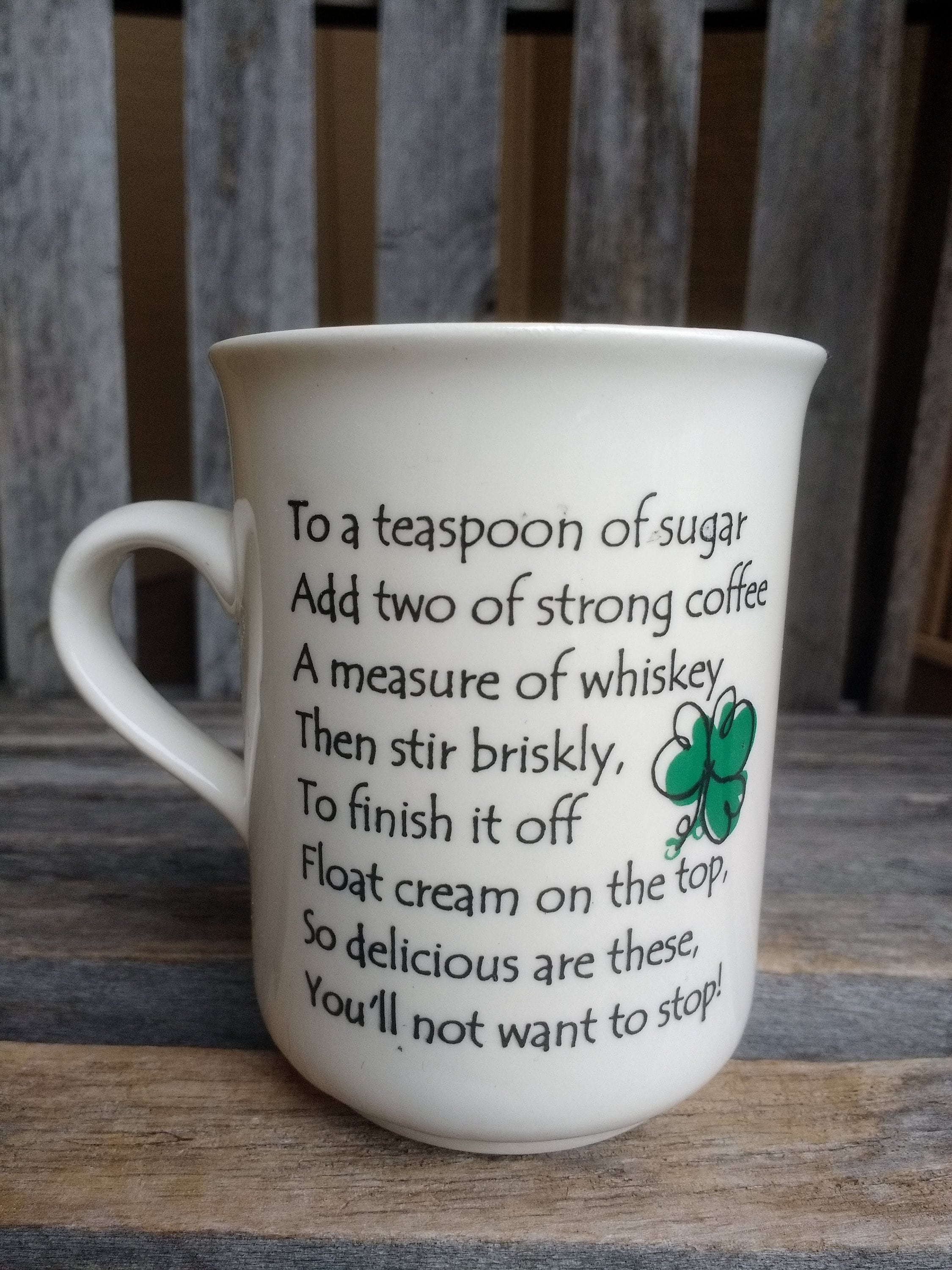 Vintage Carrigaline Irish Pottery Coffee Mug With Irish Coffee Etsy