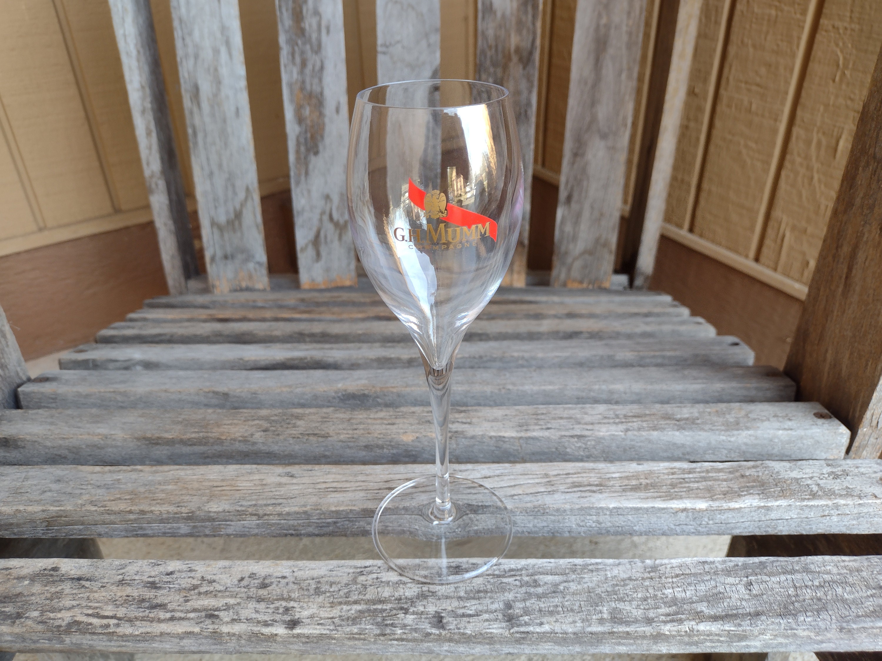 G H Mumm Champagne Glass Retro Vintage German Barware