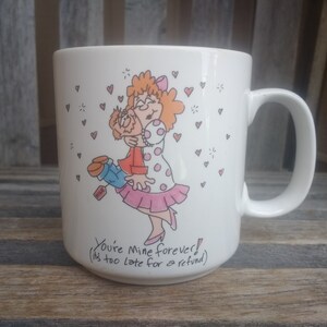 Vintage Papel Liefhebbers Mok romantische humoristische keramische cup hoogte 3 1/2&quot; Made in Indonesië