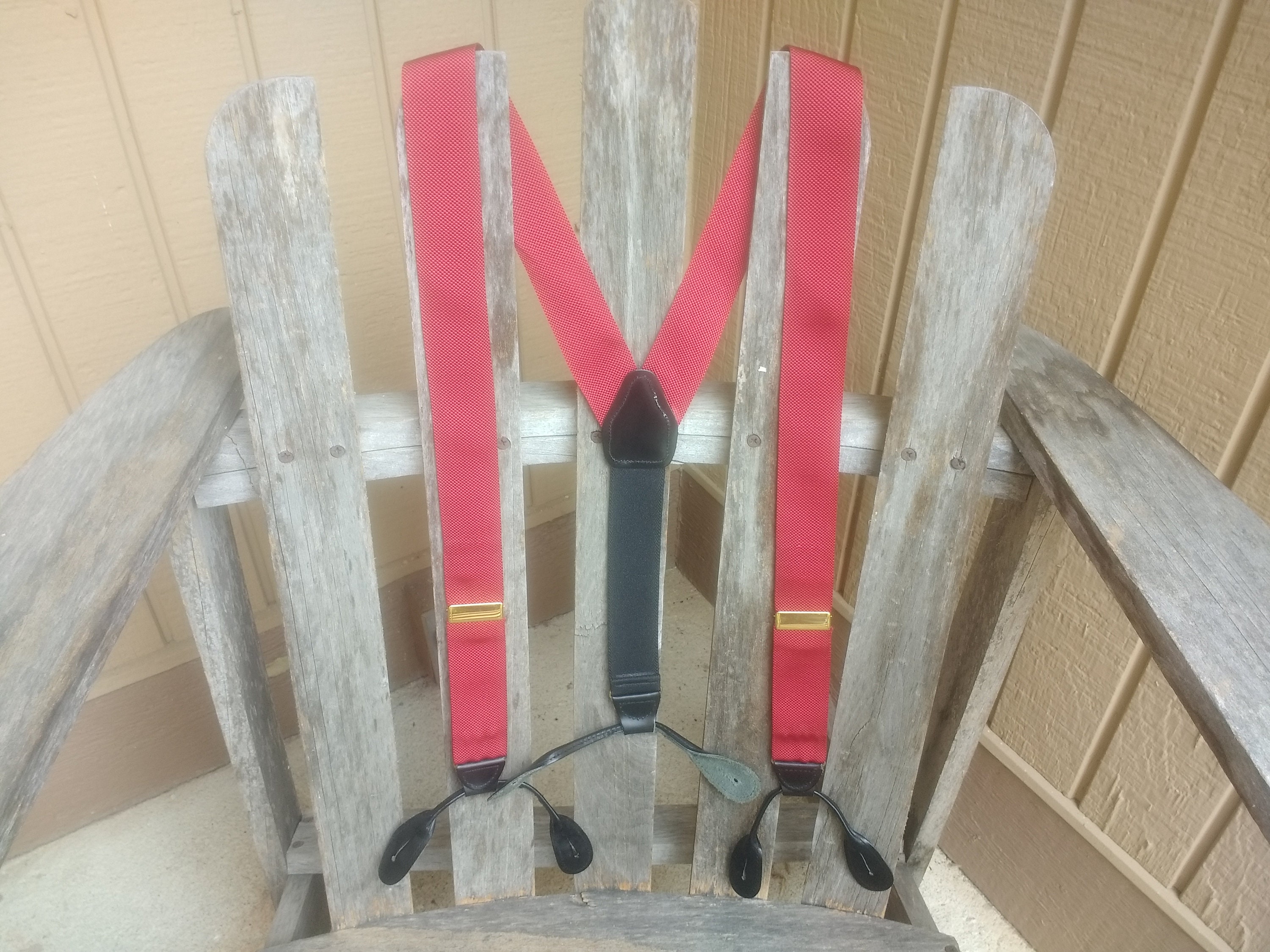 Vintage Pelican USA Suspenders | Navy & Red Adjustable Braces Pelican Elastic Suspenders for Men for sale | eBay main image 2