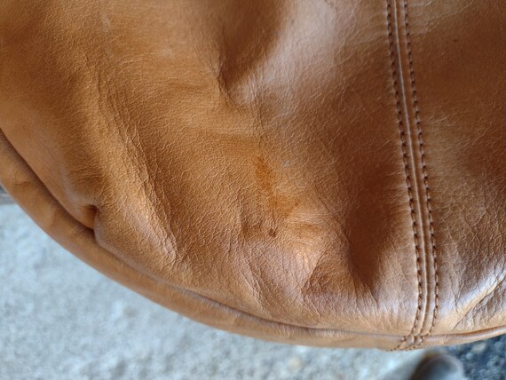 Lucky Brand Light Brown Distressed Leather Should… - image 9