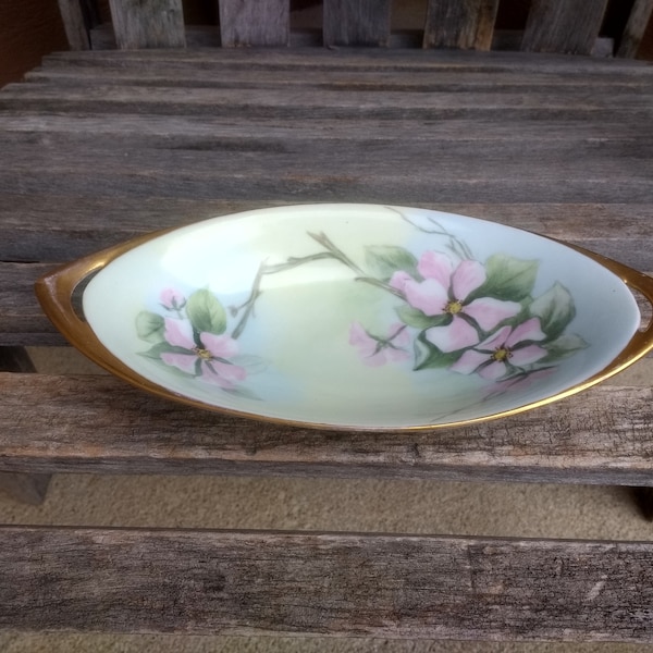 Vintage Rosenthal Donatello Selb Bavaria Dish Floral Decorative Dish Hand Painted Porcelain Made in Germany