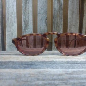 Zeldzame Vintage Bausch & Lomb Schildpad Shell brillen (Frames Only) Retro Brown en Amber Plastic Glasses Style W2067
