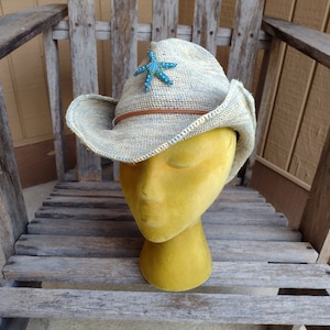 Jaden Rael Raffia Bucket Hat Brown Handmade Madagascar Boho Summer Sun Hat M Jaden‎ Rael Madagascar 100% Raffia hat size medium Tan - $77  main image 3