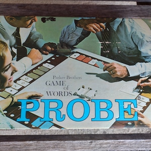 Sonda Jogo de Palavras Jogo de Tabuleiro Retro Vintage Alfabeto Estratégia Game Maker Parker Brothers Para 2 ou Mais Jogadores de 10 a Adultos Ano 1964