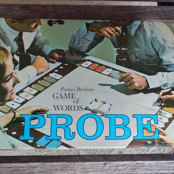 Probe Game of Words Board Game Retro Vintage Alphabet Strategy Game Maker Parker Brothers For 2 or More Players Ages 10 to Adult Year 1964