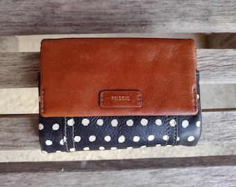 Fossil Brown and Black With White Polka Dots Cowhide and Buffalo