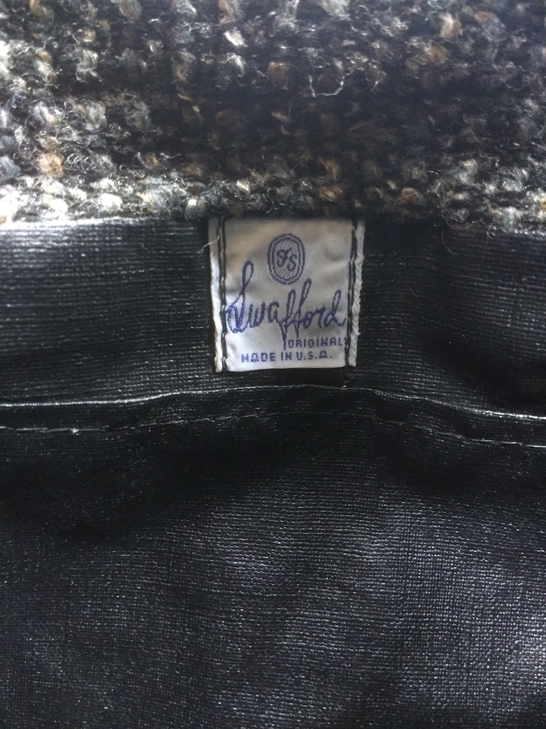 Vintage FS Fay Swafford Original Shoulder Bag Black and Gray - Etsy