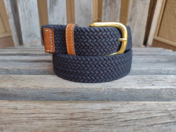 Braided Leather and Cotton Belt