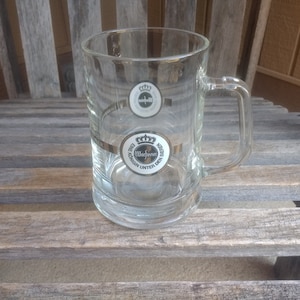Vintage Warsteiner Glass Beer Stein Retro German Tankard Volume 0.4l