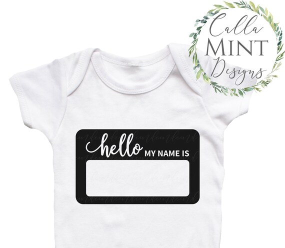 Download Hello My Name Is Svg Name Tag Svg Baby Svg Birth Etsy