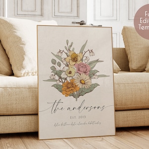Muttertagsgeschenk, individuelle Geburtsblumenstrauß, Geschenk für Mama, Geschenk für ihren Geburtstag, Muttertagsgeschenk für Oma, Blumenstrauß, druckbar