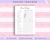Period Tracker Printable, Journal Printable, Period Tracking, Period Journal, Period Tracker PDF, Yearly Tracker, Daily Tracker, Bujo Pages