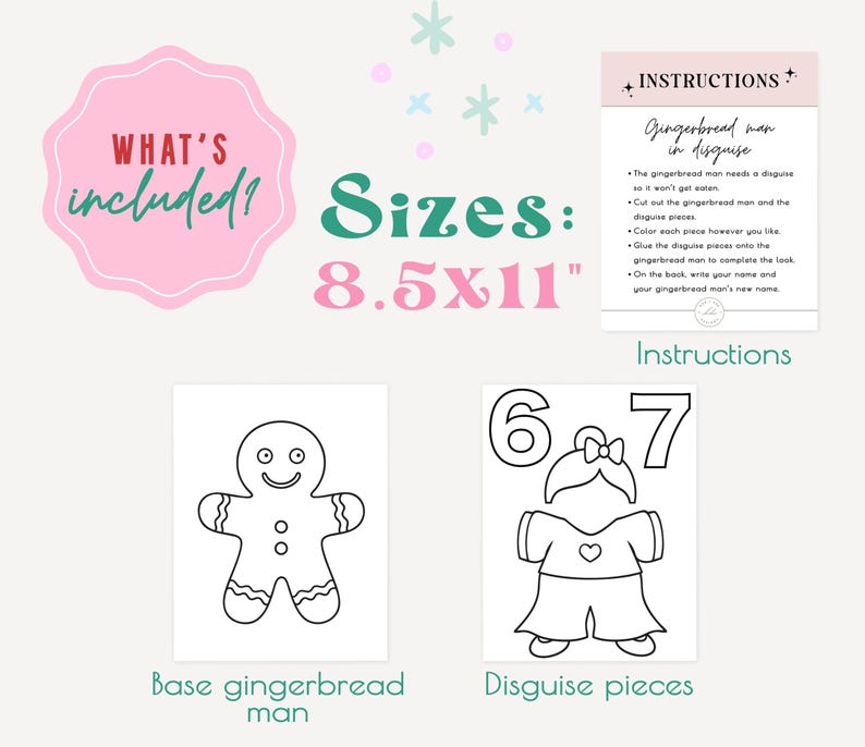 Disguise a Gingerbread Man Six Seven, Gingerbread Disguise Printable 6 ...