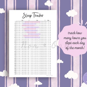 Rastreador de sueño imprimible, Página de diario de sueño, Página de diario imprimible, Registro de sueño, Rastreador de bullet journal, Diario de sueño, Diario digital, Bujo imagen 2