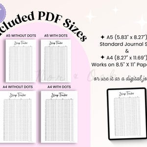 Rastreador de sueño imprimible, Página de diario de sueño, Página de diario imprimible, Registro de sueño, Rastreador de bullet journal, Diario de sueño, Diario digital, Bujo imagen 3
