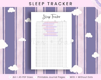 Sleep Tracker Printable, Sleep Journal Page, Journal Page Printable, Sleep Log, Bullet Journal Tracker, Sleep Diary, Digital Journal, Bujo